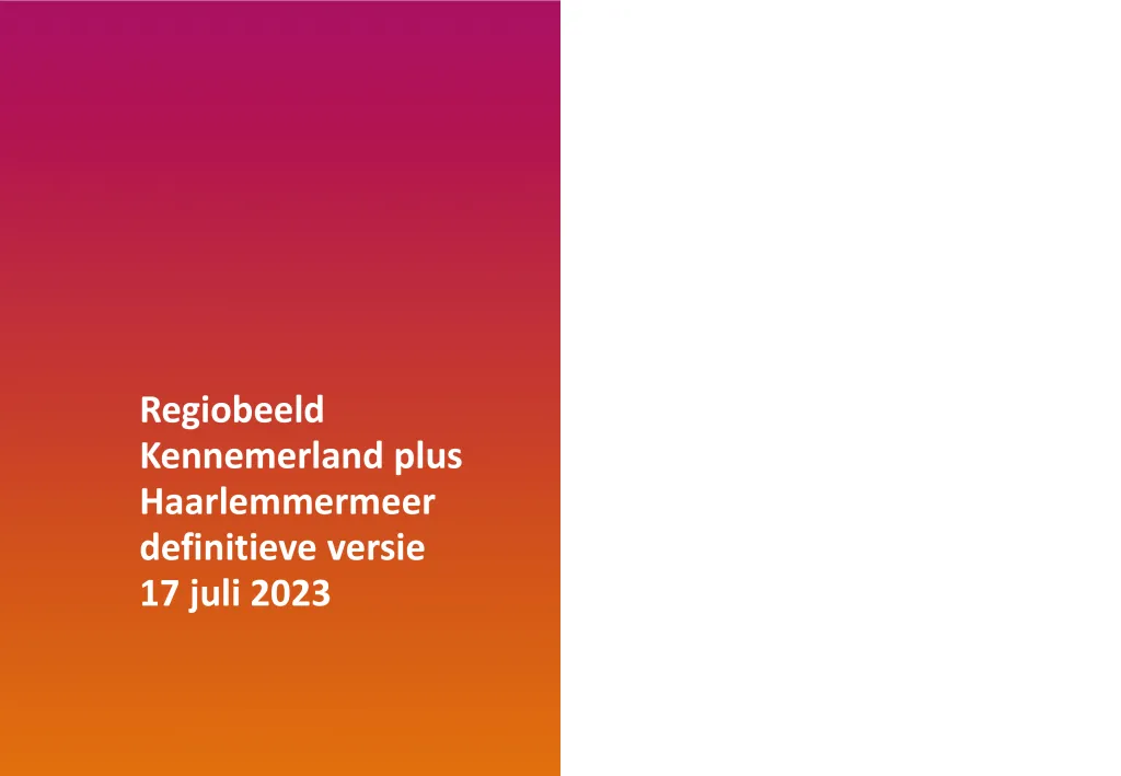 Regiobeeld Kennemerland plus Haarlemmermeer