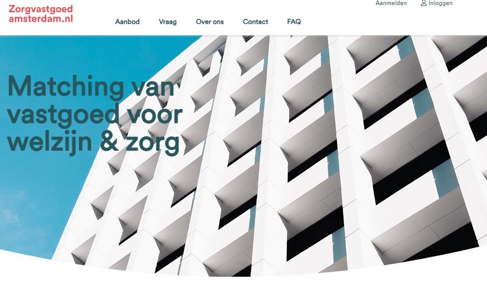 Homepage zorgvastgoedamsterdam.nl